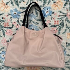 Kate Spade Beige and Black Baby Bag with Black Straps